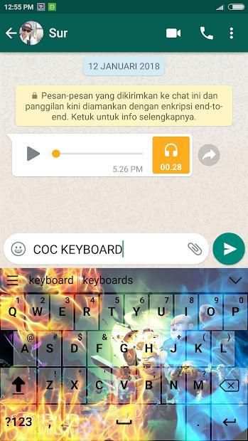 Keyboard tema COC screenshot 1