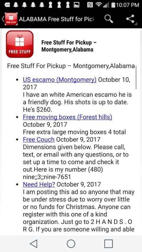 Free Stuff for Pickup Listings - All States USA screenshot 4