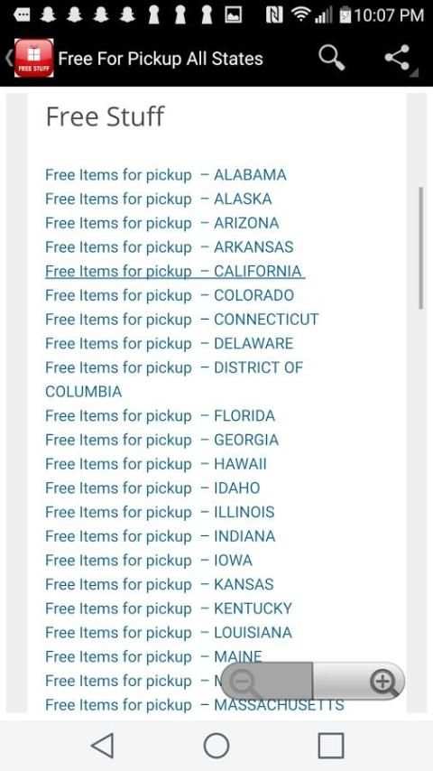 Free Stuff for Pickup Listings - All States USA screenshot 1