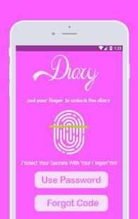 Diary With a Fingerprint Lock & passcode screenshot 4