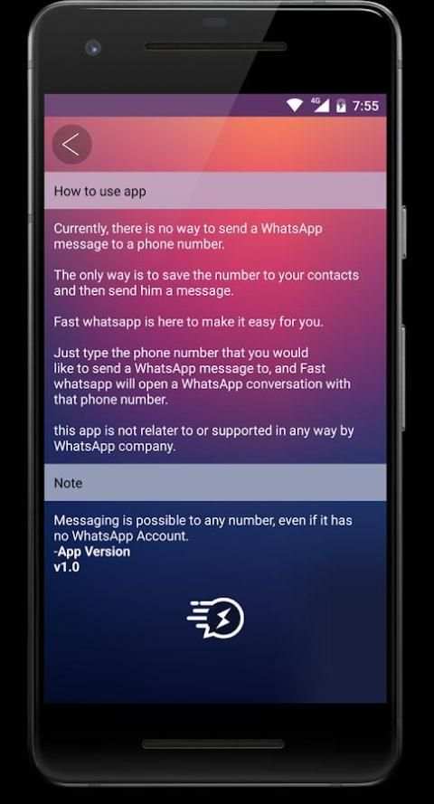 Fast WhatsApp screenshot 1