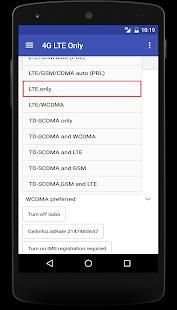 4G LTE Only Mode Switch screenshot 1