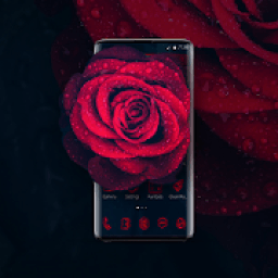 Glamorous Red Rose Launcher आइकन