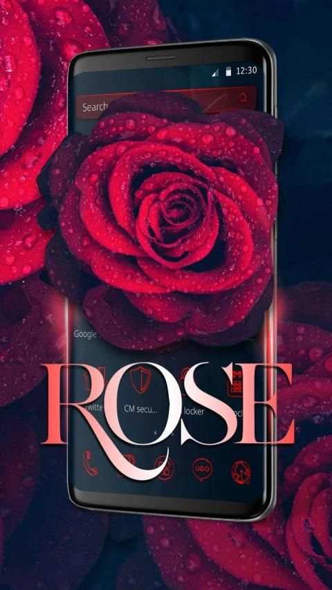 Glamorous Red Rose Launcher स्क्रीनशॉट 3