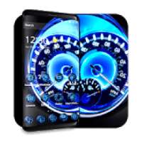 Blue Speedometer Tech Theme