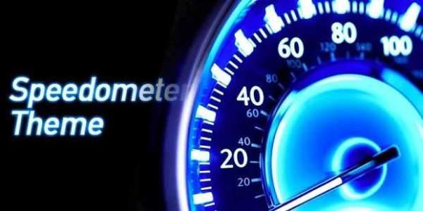 Blue Speedometer Tech Theme screenshot 1