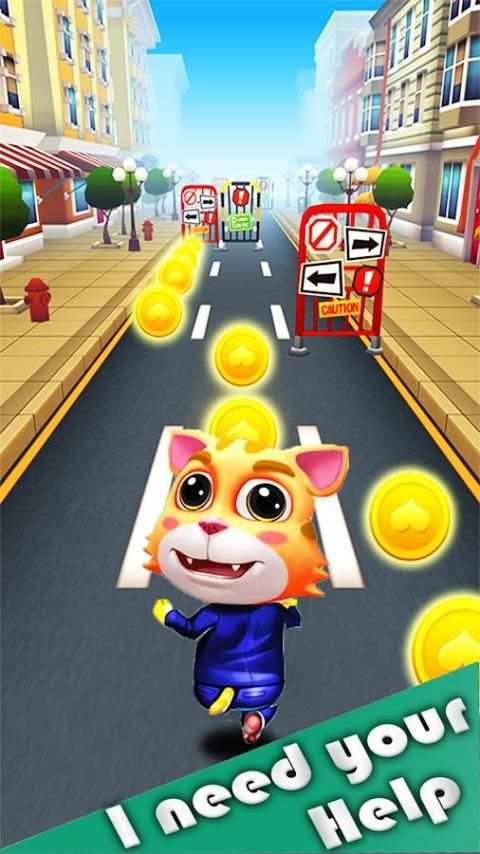 Talking Cat Runner : Subway Games Run screenshot 2