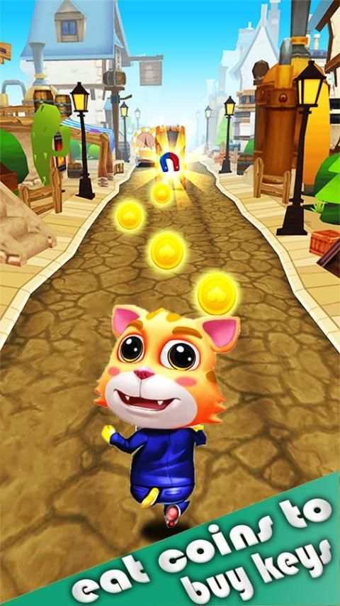 Talking Cat Runner : Subway Games Run screenshot 1