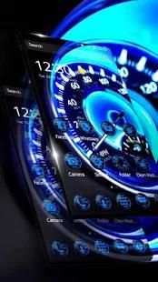 Blue Speedometer Tech Theme screenshot 3