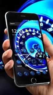 Tema Blue Speedometer Tech screenshot 2