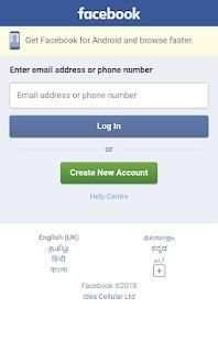Facebook Mini screenshot 1