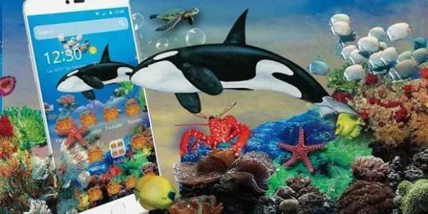 Blue Ocean Whale Theme screenshot 1