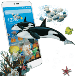 Blue Ocean Whale Theme आइकन