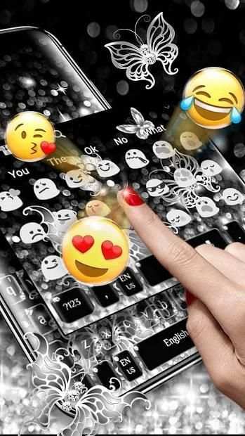 Shiny Sparkly Butterfly Keyboard screenshot 1