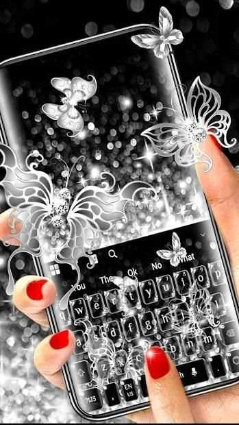 Shiny Sparkly Butterfly Keyboard screenshot 3