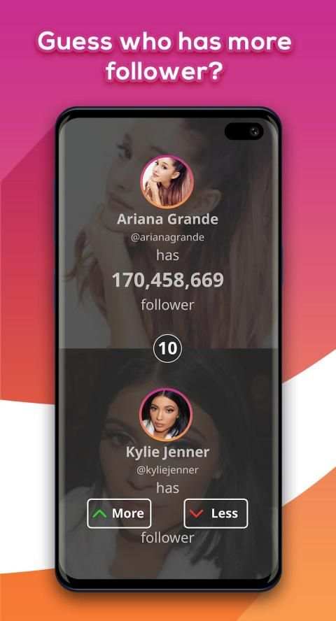 Instagram Higher Lower (Instagram Quiz Game) screenshot 4