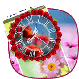 ikon Flowers Clock Live Wallpaper