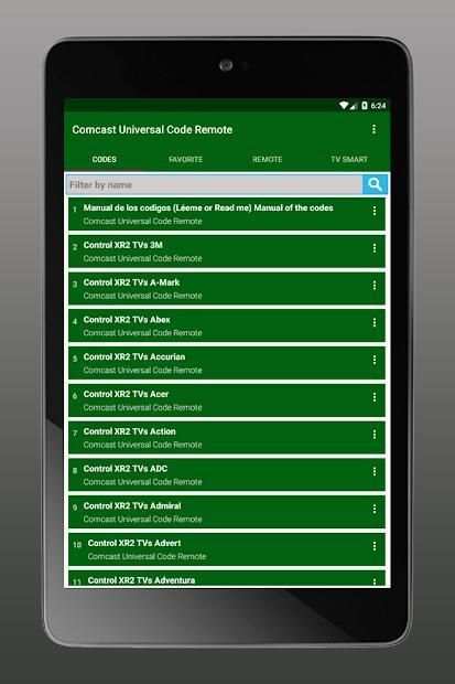 Códigos universales para Comcast (Smart control) screenshot 2
