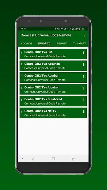 Códigos universales para Comcast (Smart control) screenshot 7