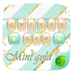 ikon Mint Gold GO Keyboard Theme