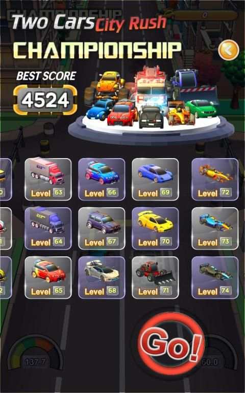Two Cars - City Rush स्क्रीनशॉट 1