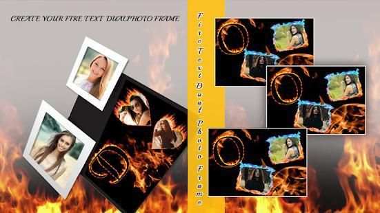 Fire Text Dual Photo Frame screenshot 4