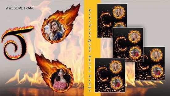 Fire Text Dual Photo Frame screenshot 3