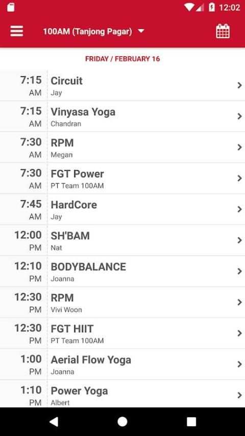 Class Booker Fitness First SG screenshot 2