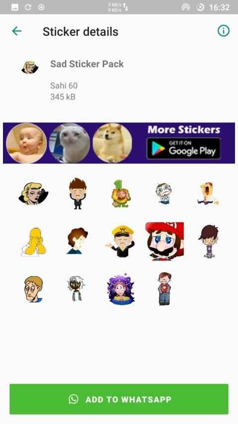 Sad Stickers for WhatsApp - WAStickerApps screenshot 2