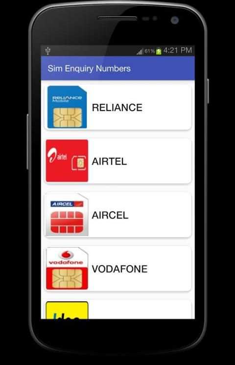 Sim Enquiry Numbers स्क्रीनशॉट 3