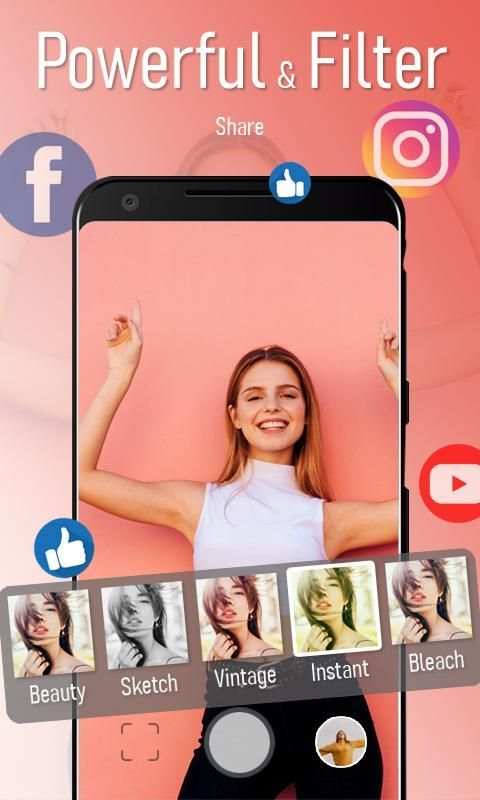 Retric Selfie : Photo Editor Selfie Camera 2020 स्क्रीनशॉट 3