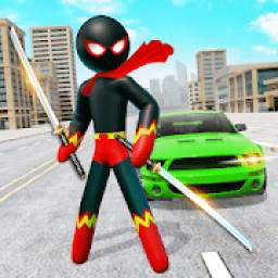 Stickman Ninja Hero: Gangster Crime Superhero Game
