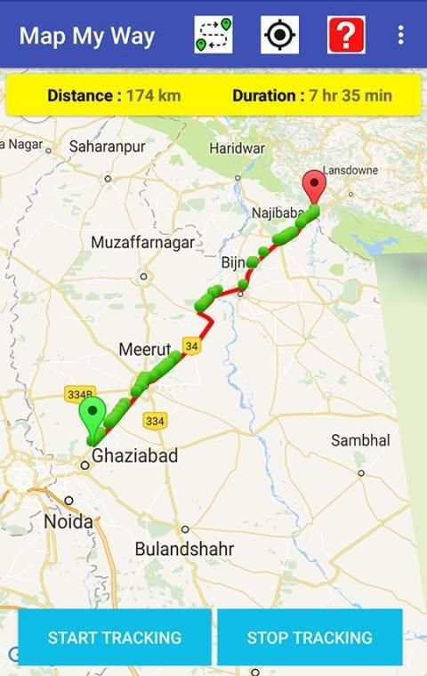 Map My Way स्क्रीनशॉट 2