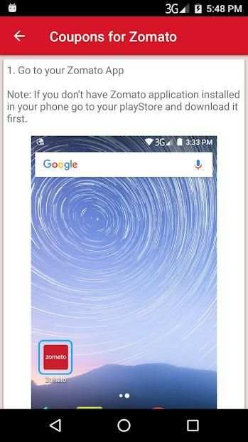 Free Coupon Codes for Zomato - Food Ordering screenshot 1
