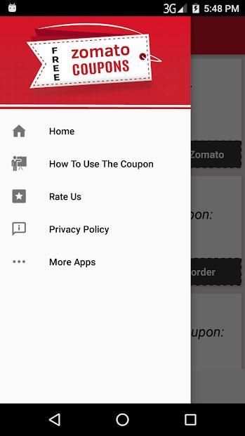 Free Coupon Codes for Zomato - Food Ordering screenshot 2