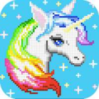 Coloring Unicorn Book Sandbox Color By Number Page on 9Apps