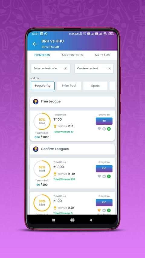 11Wickets: Daily Fantasy Cricket screenshot 4