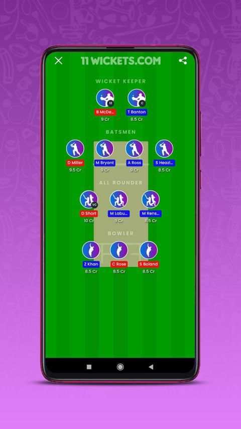 11Wickets: Daily Fantasy Cricket screenshot 2