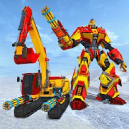 Excavator Robot Transforming Games-Snow Excavator