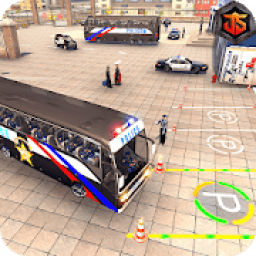 ikon Police Bus Parking 3D Game: Police Driver