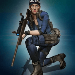 ikon Police Sniper Girl 3D