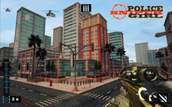 Police Sniper Girl 3D screenshot 2