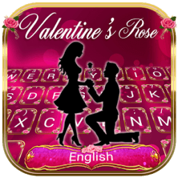 ikon Valentines Red Rose Typany Keyboard