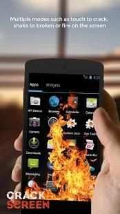 Broken Screen Prank & Cracked Screen Phone Fire 3D screenshot 2