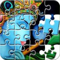 Radha Krishna Games : Gopi Krishna Jigsaw Puzzle