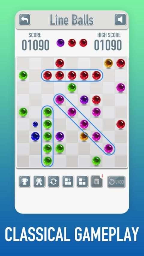 Line Ball - free classic lines game screenshot 4