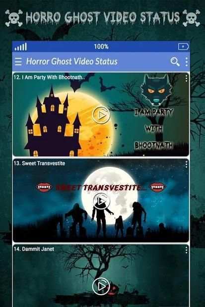 Horror Video Status स्क्रीनशॉट 2