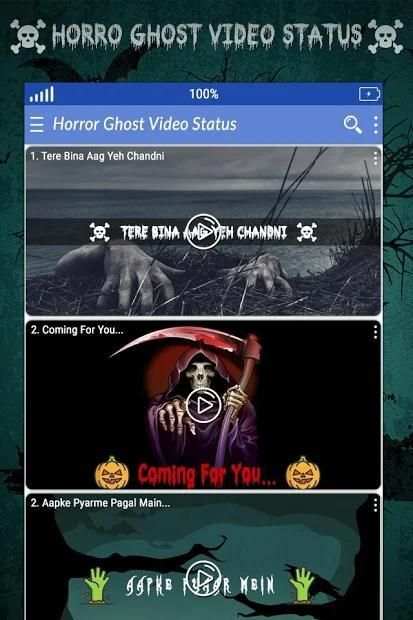 Horror Video Status स्क्रीनशॉट 1
