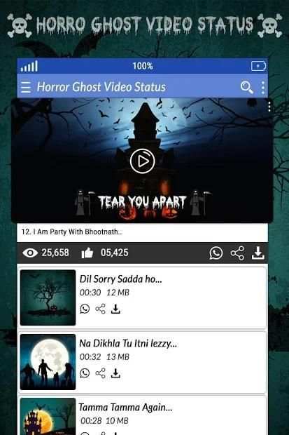 Horror Video Status स्क्रीनशॉट 3