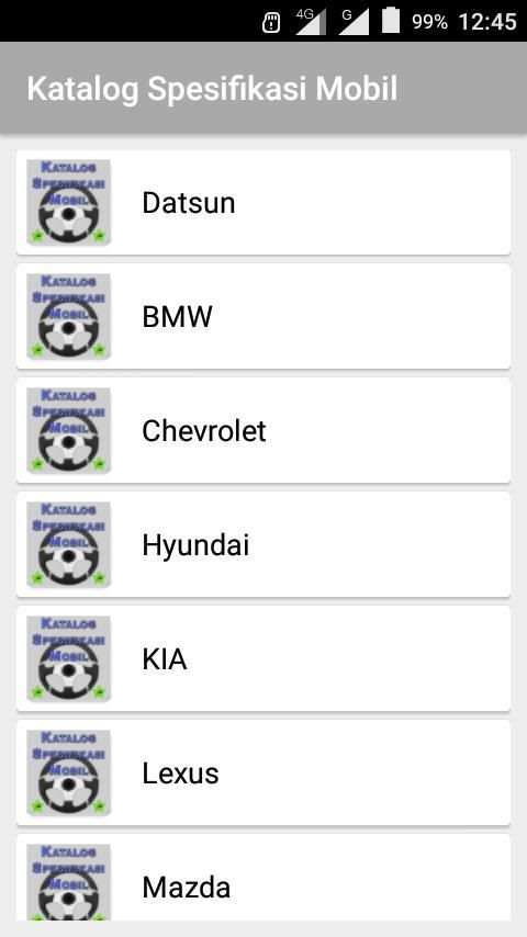 Katalog Spesifikasi Mobil screenshot 6